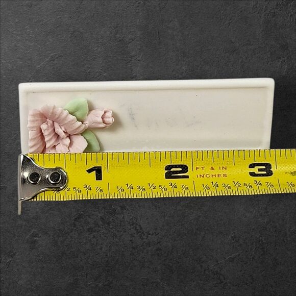 Vintage Ardalt Japan Porcelain Floral Place Card Holders Set of 6 Pink Blue Tea - Picture 12 of 14